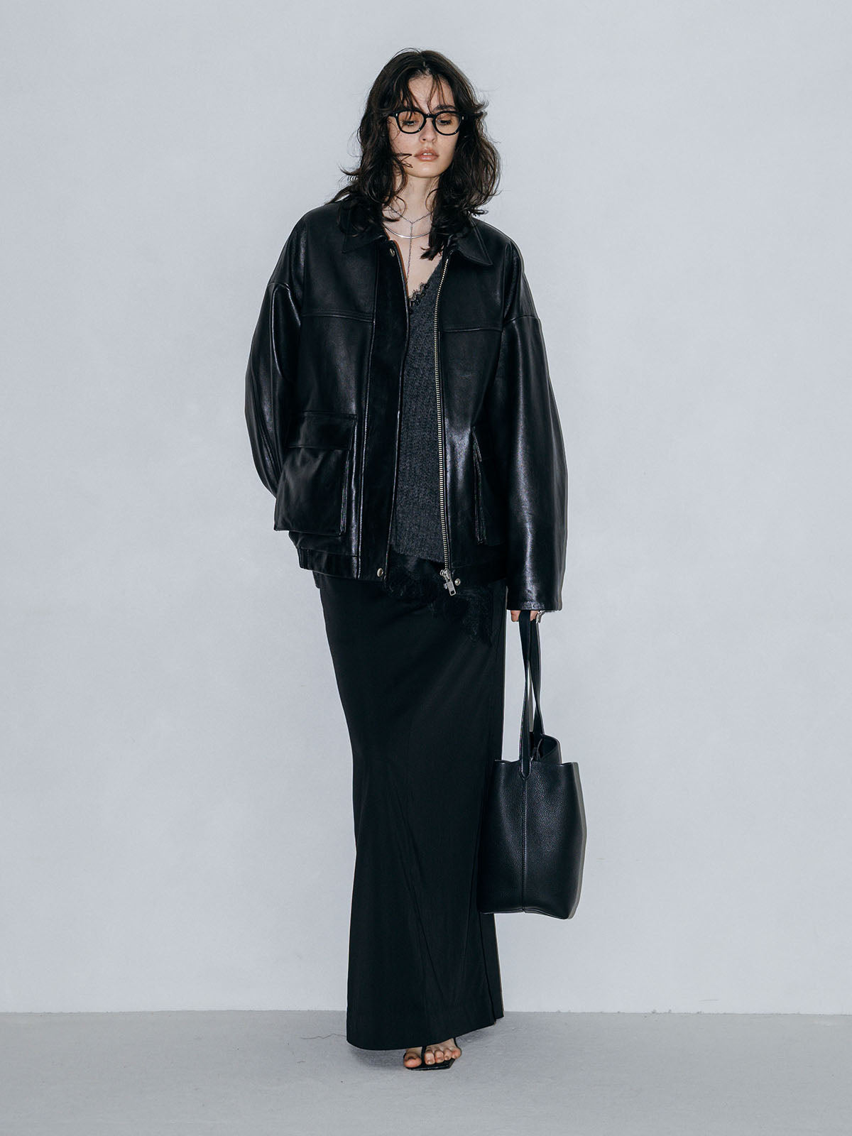 LEATHER BLOUSON JACKET