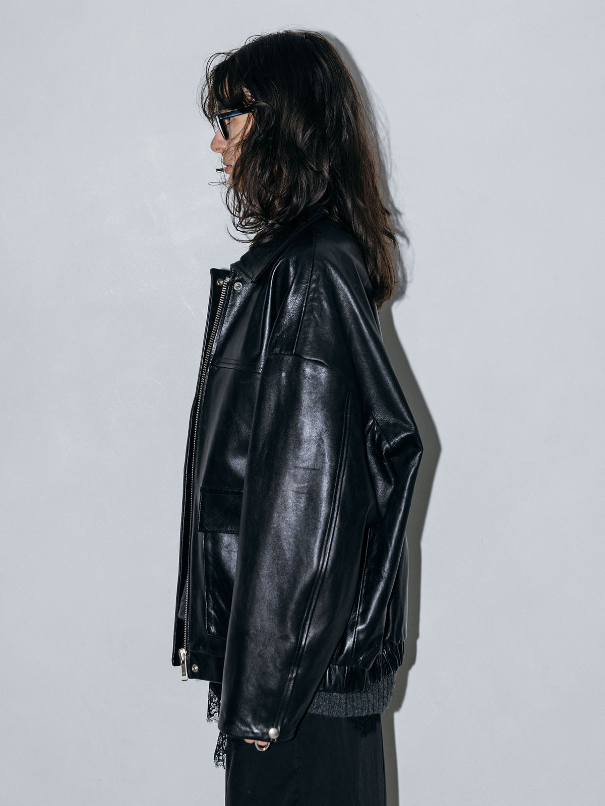 LEATHER BLOUSON JACKET