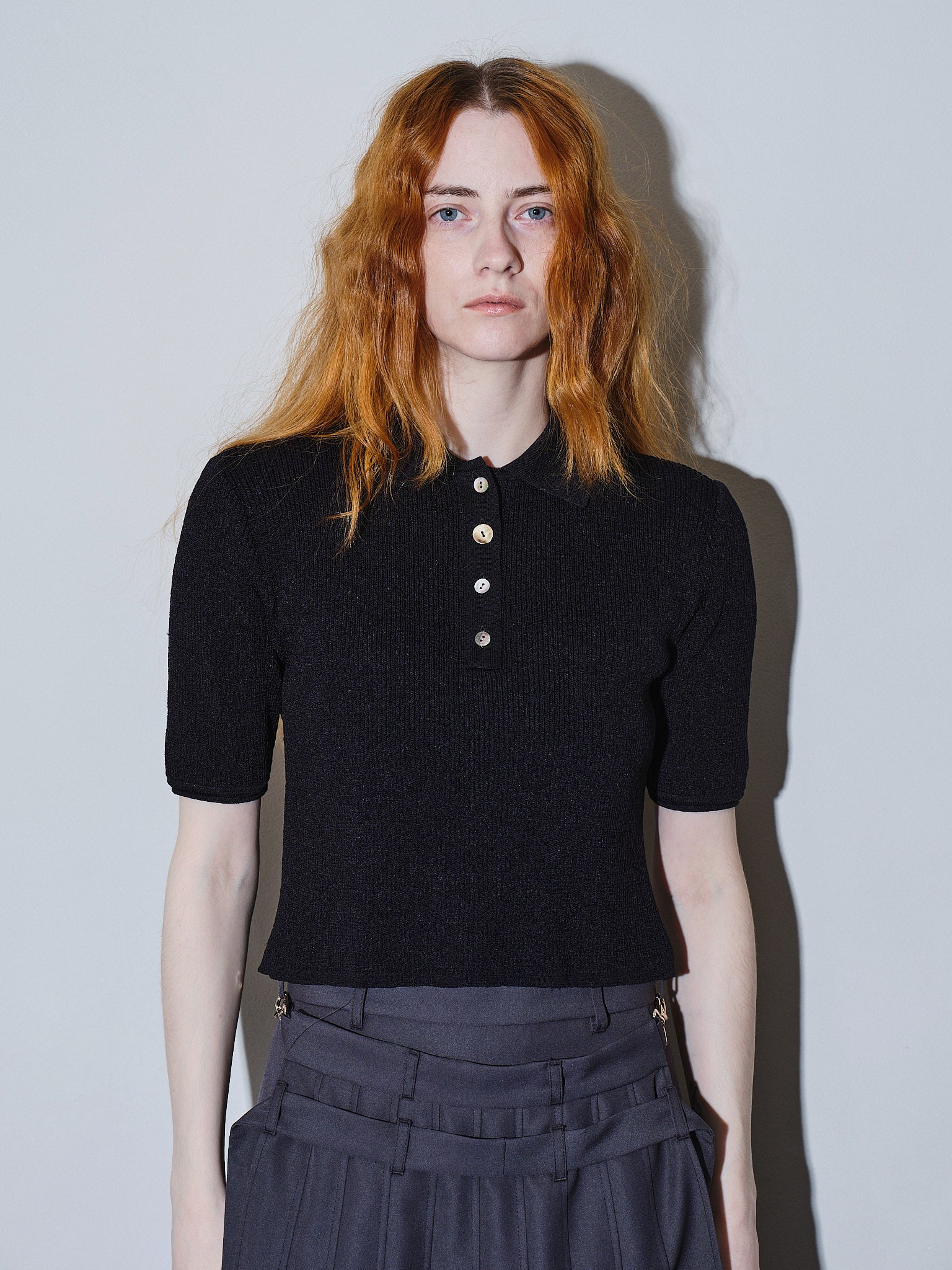 Optical standard polo knit