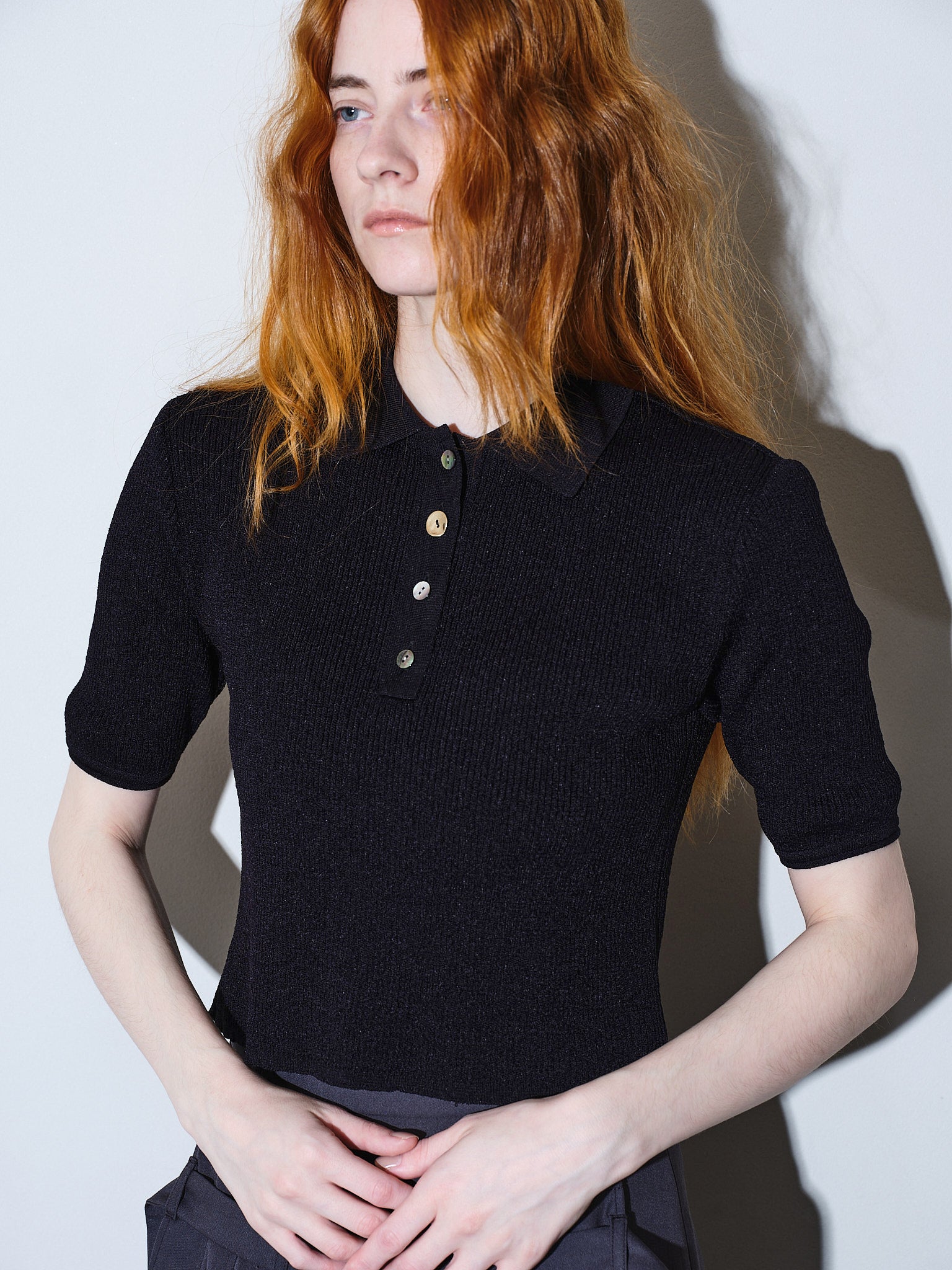 Optical standard polo knit