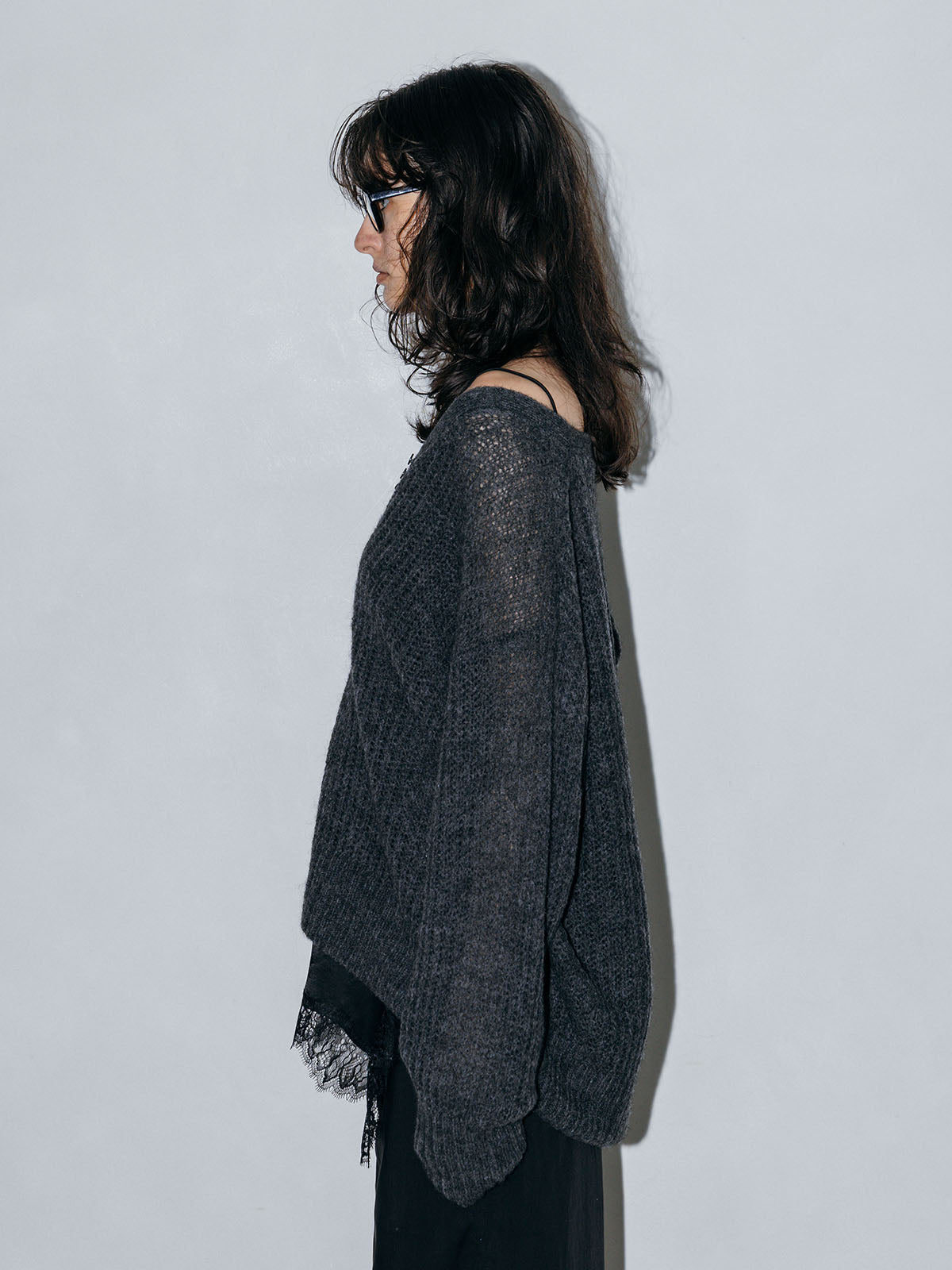 MOHAIR HENLY KNIT TOP