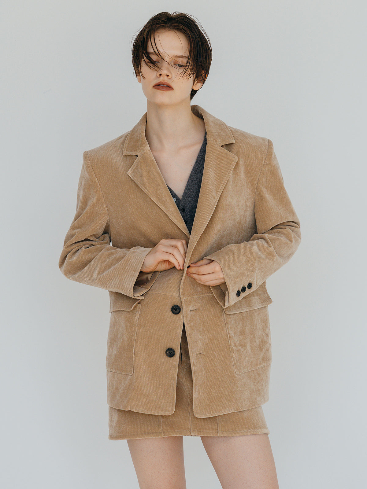 CORDUROY TAILORED JACKET