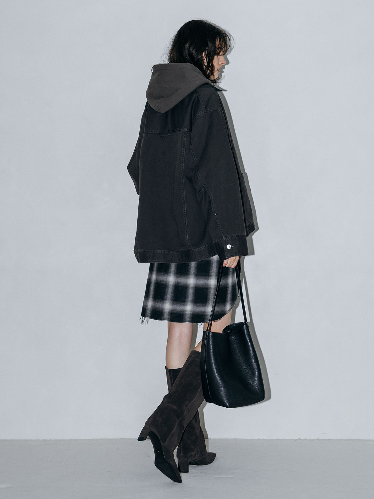 LEATHER COLLAR COVERALL