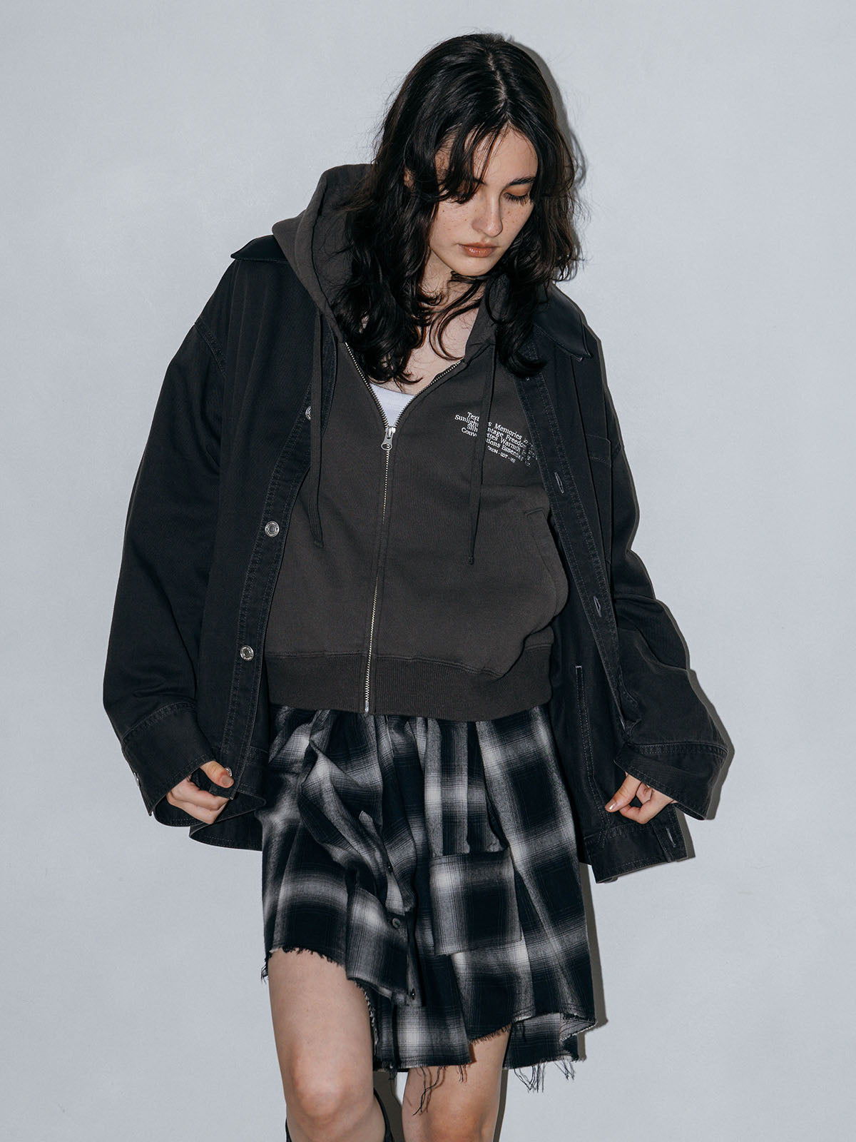LEATHER COLLAR COVERALL