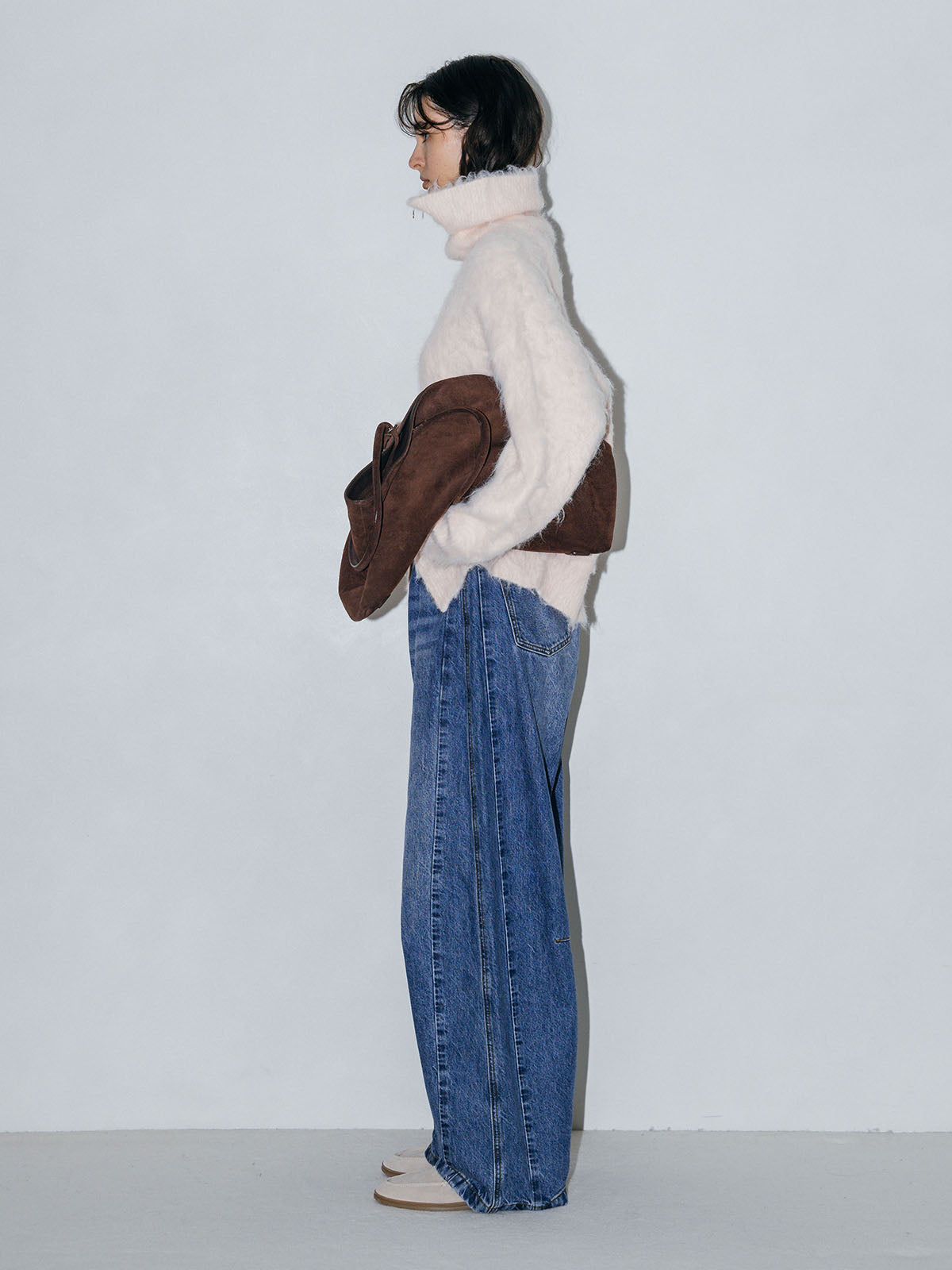 SOFT BRUSHED OVERSIZE ZIP CARDIGAN