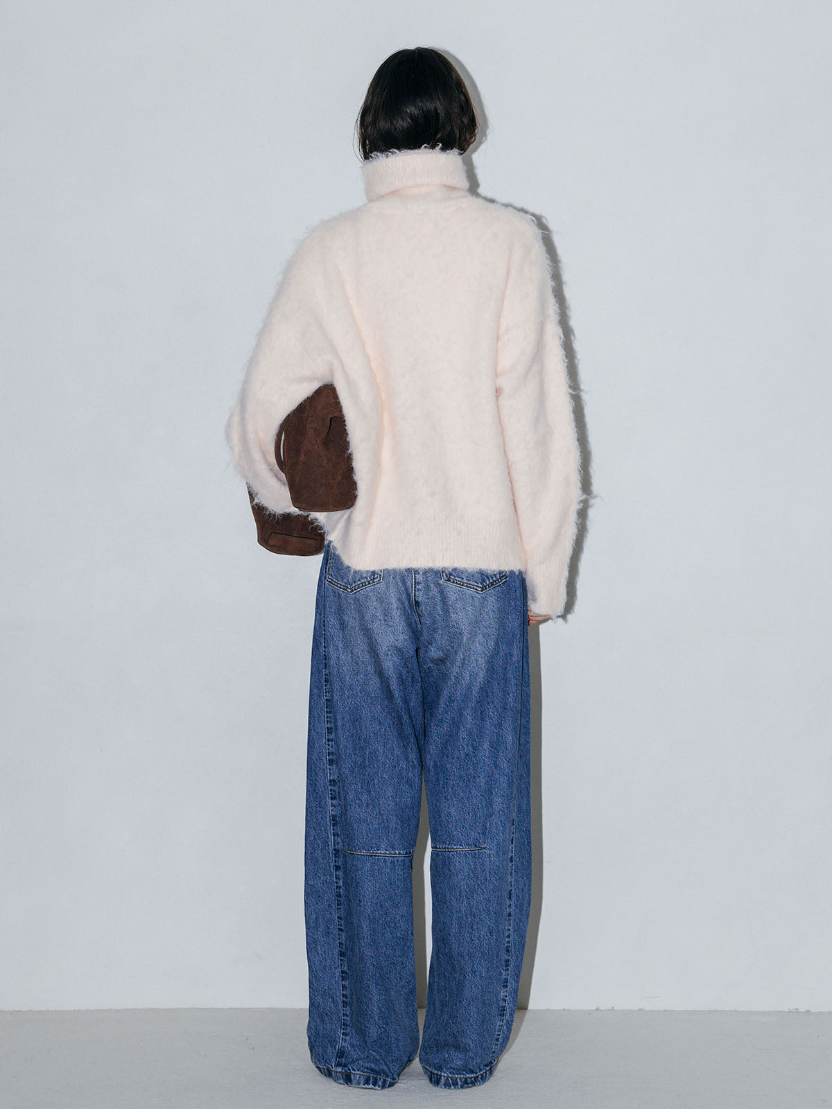 SOFT BRUSHED OVERSIZE ZIP CARDIGAN
