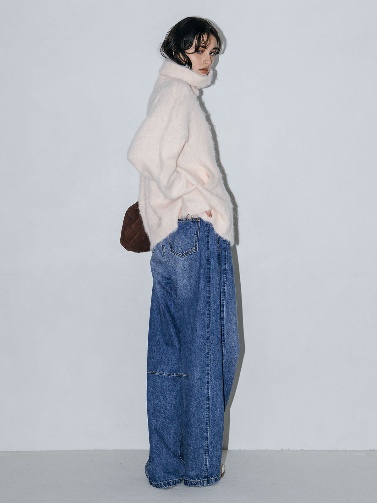 SOFT BRUSHED OVERSIZE ZIP CARDIGAN