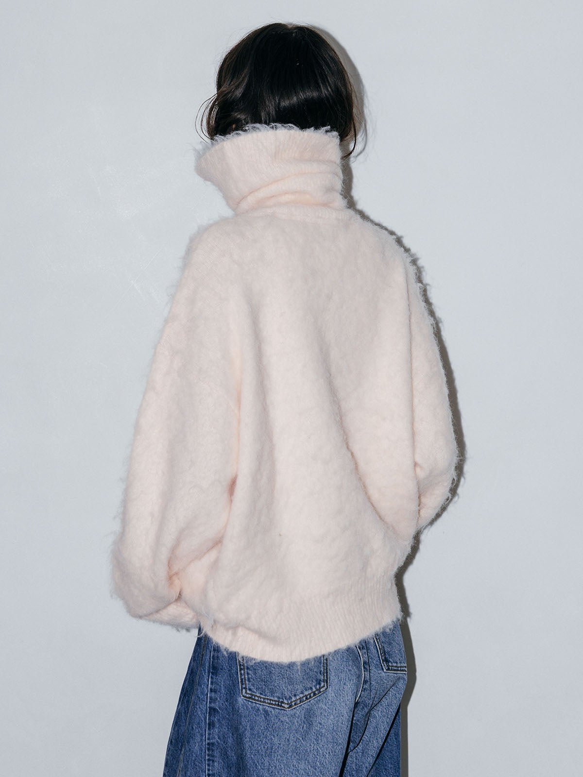 SOFT BRUSHED OVERSIZE ZIP CARDIGAN