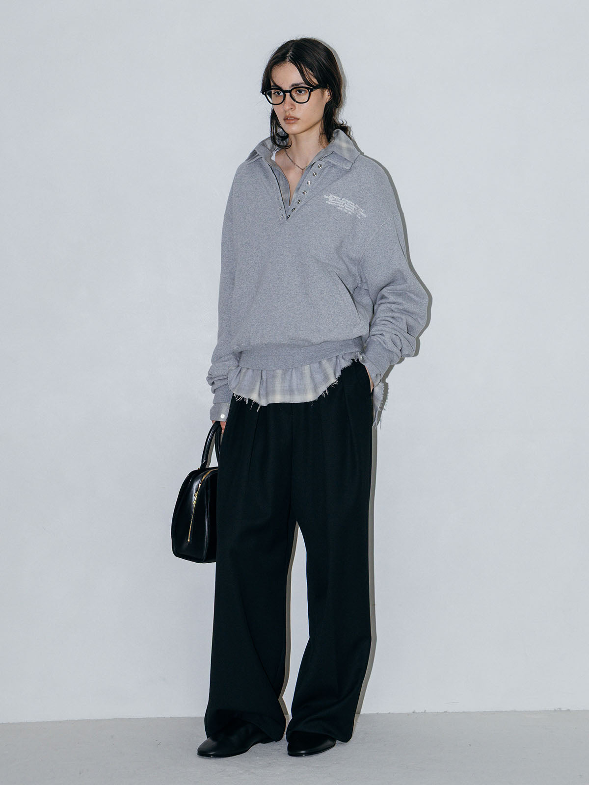 HALF-SNAP SWEAT SHIRT