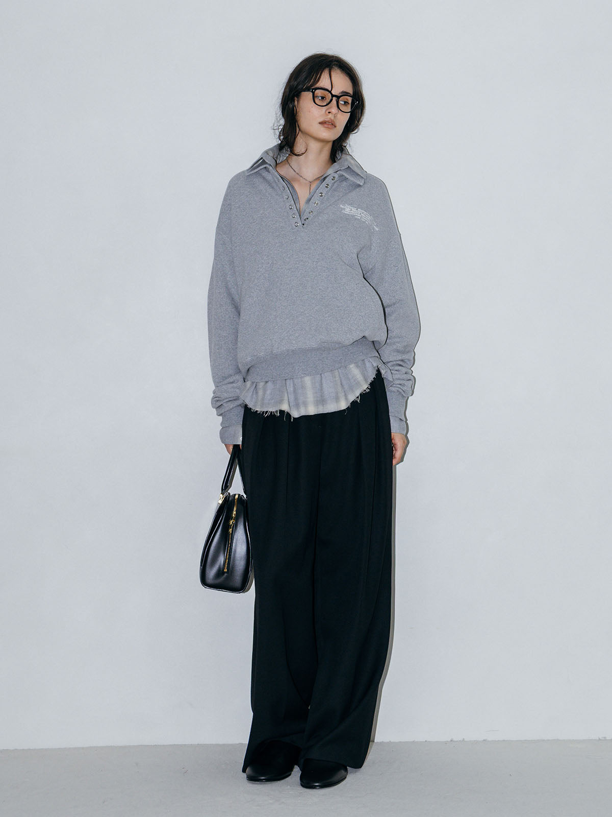 HALF-SNAP SWEAT SHIRT