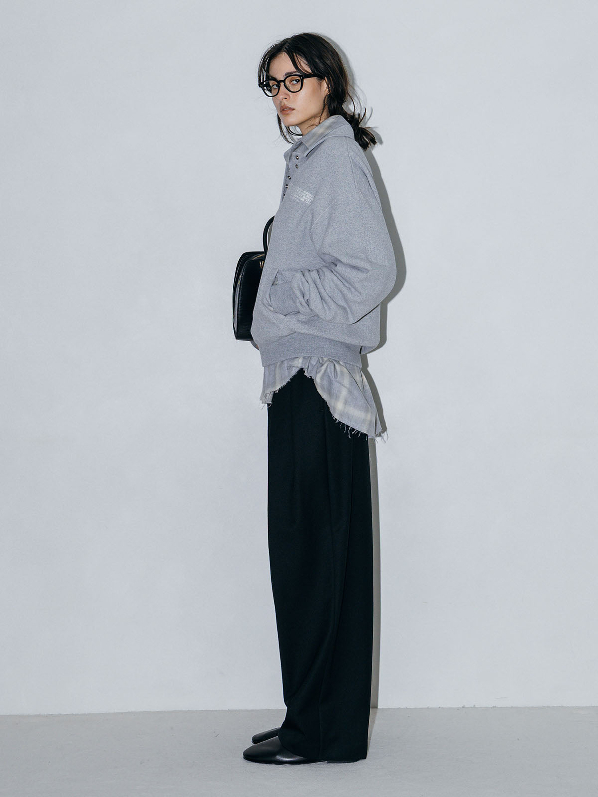 HALF-SNAP SWEAT SHIRT