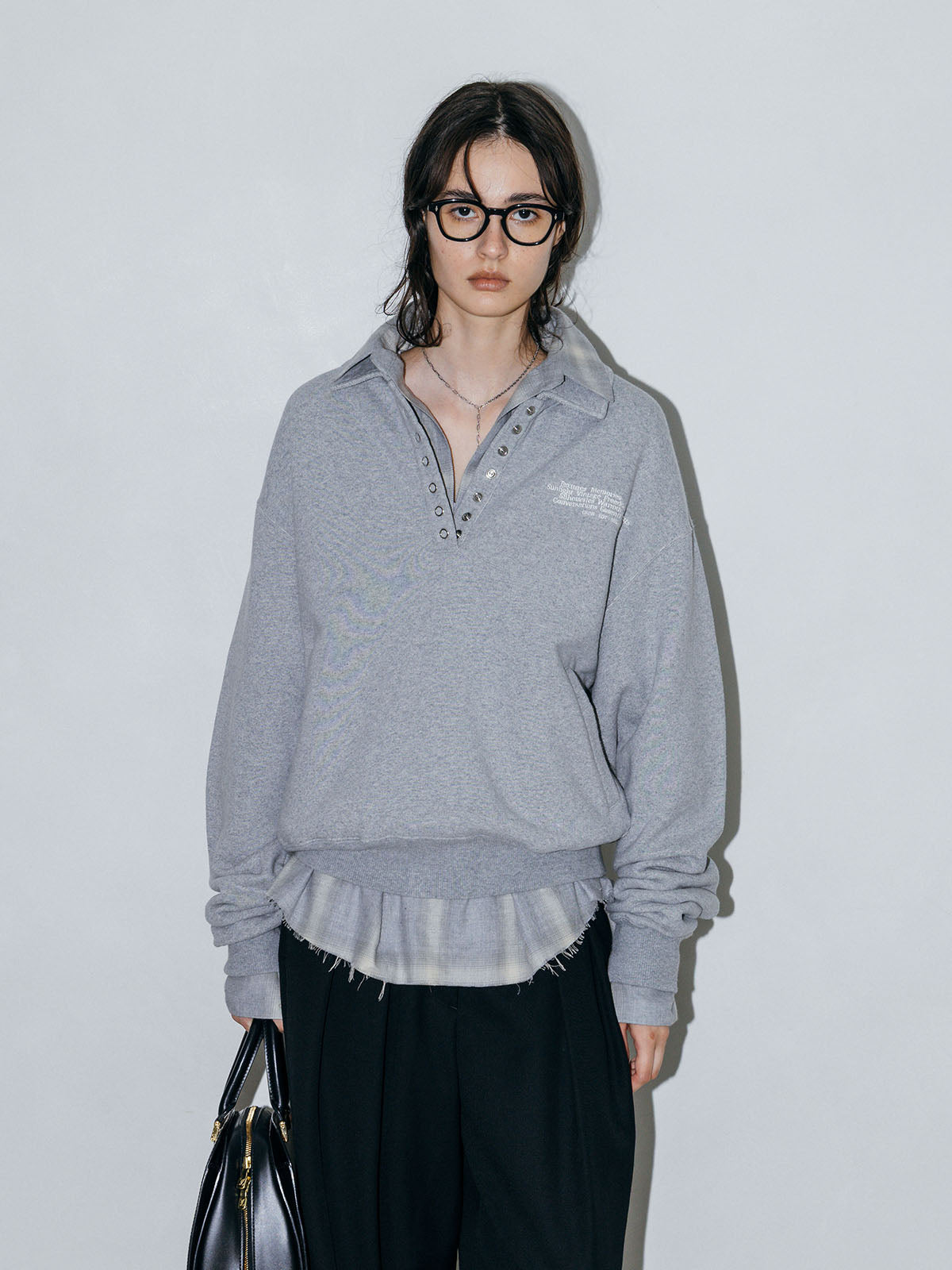 HALF-SNAP SWEAT SHIRT
