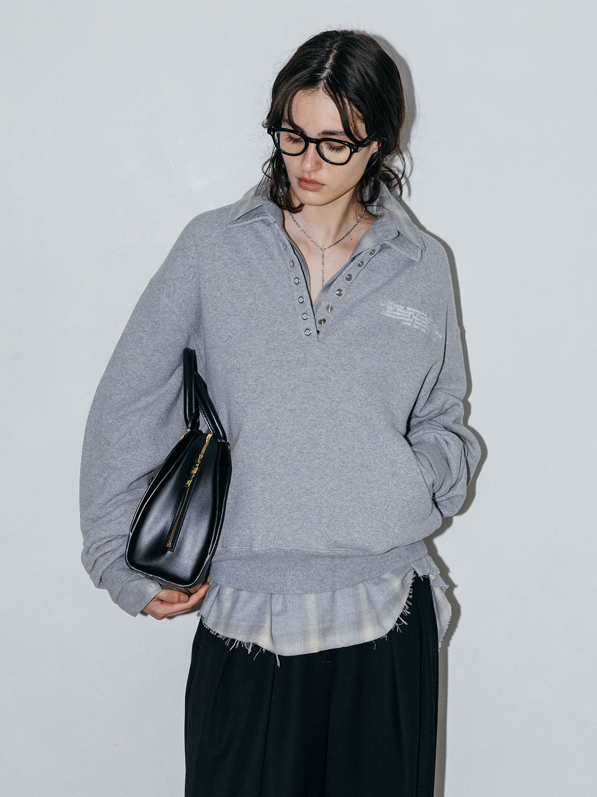 HALF-SNAP SWEAT SHIRT