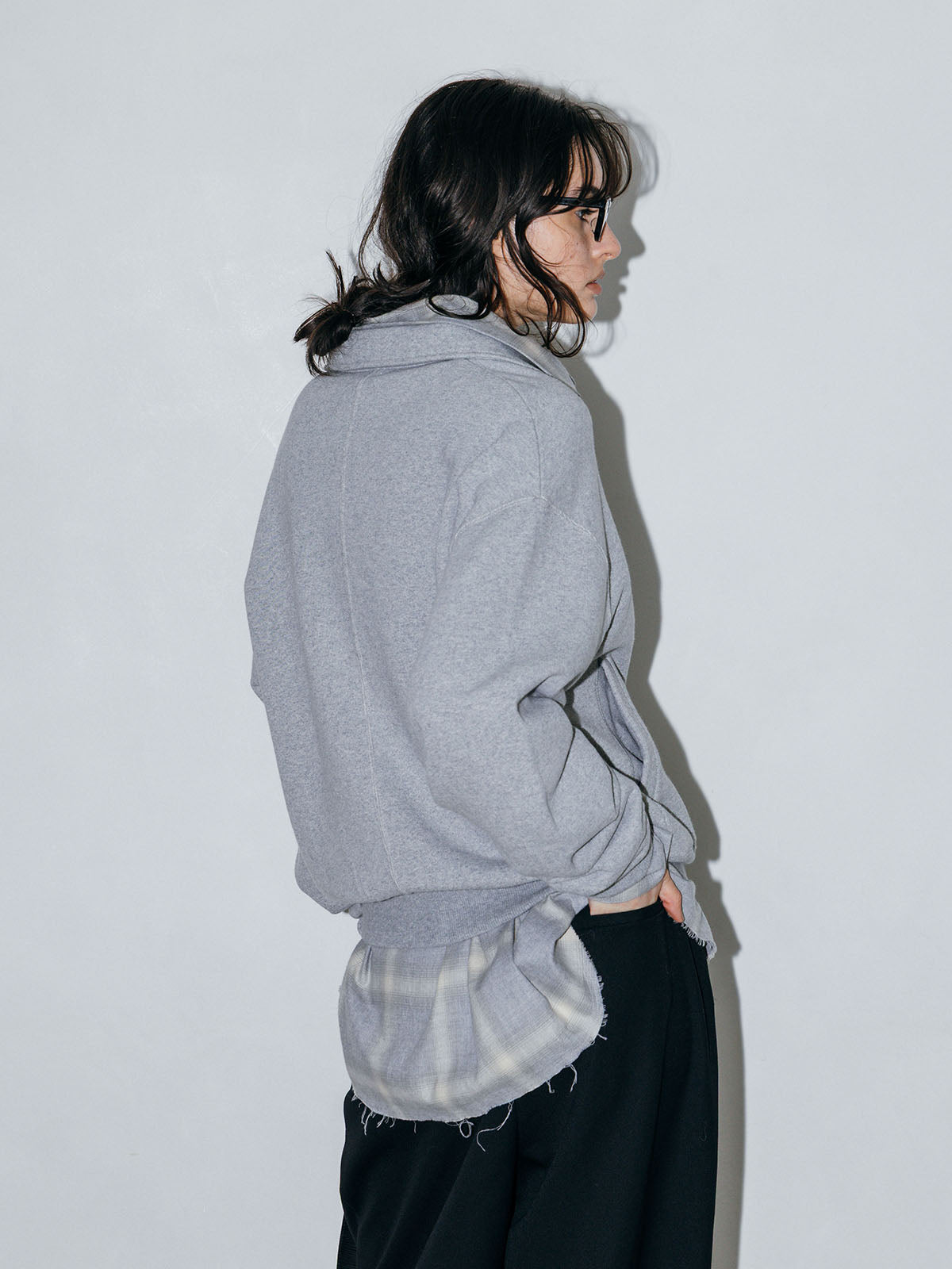 HALF-SNAP SWEAT SHIRT