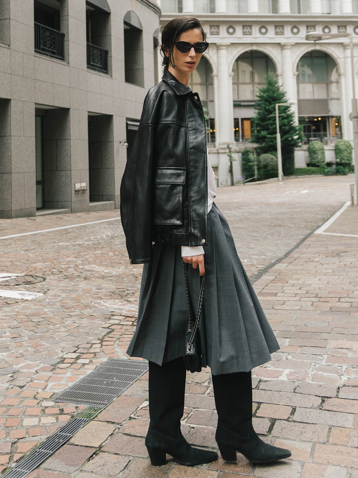 LEATHER BLOUSON JACKET