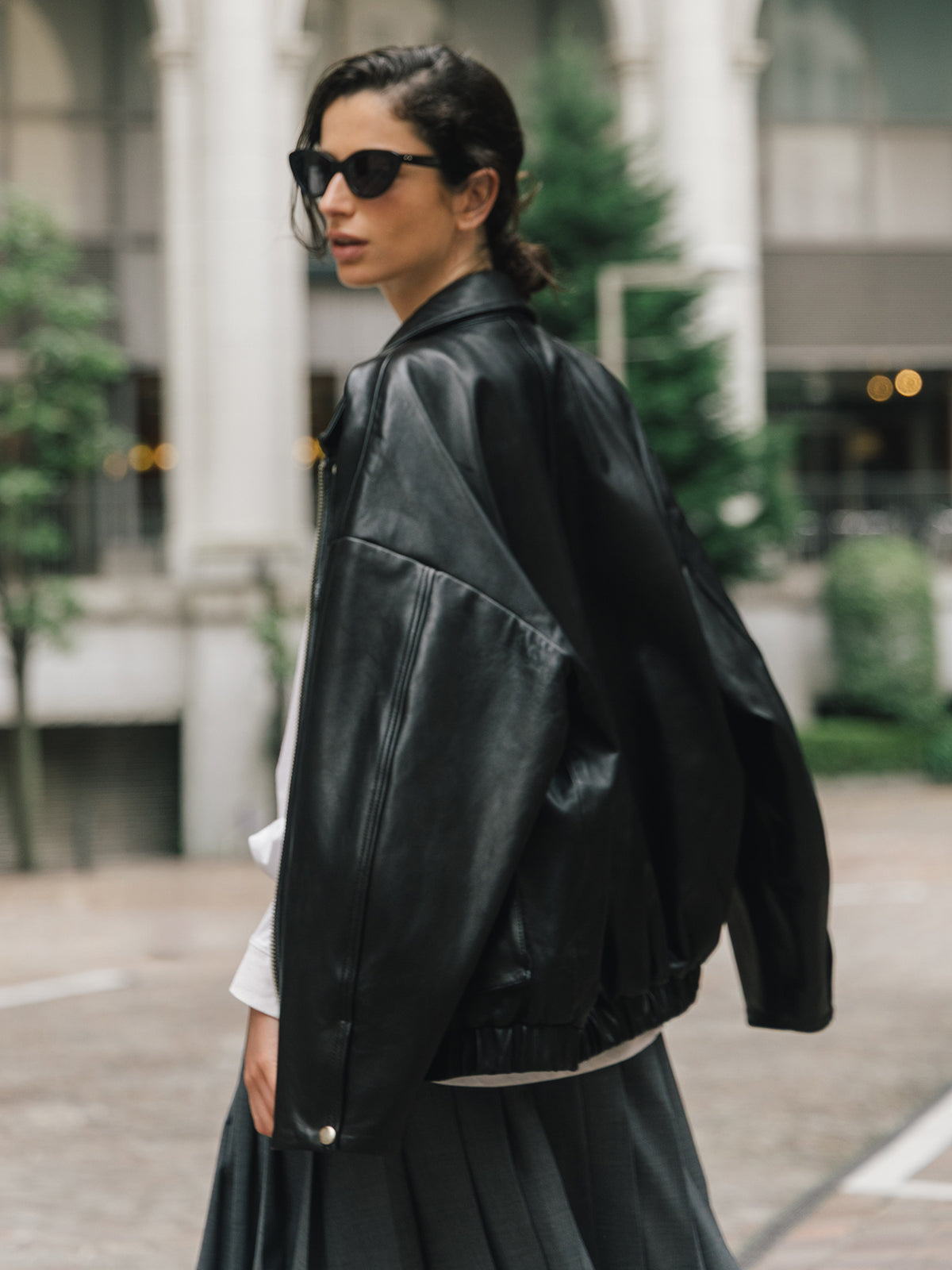 LEATHER BLOUSON JACKET