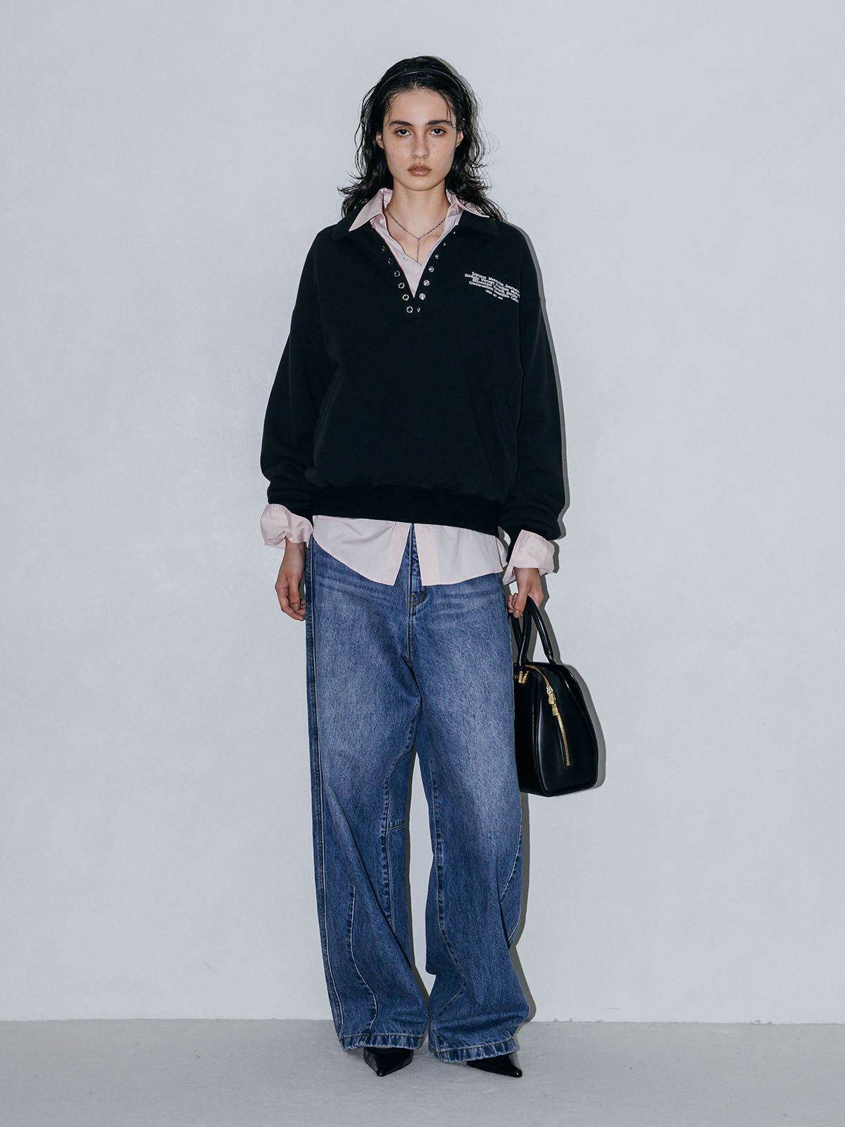 HALF-SNAP SWEAT SHIRT
