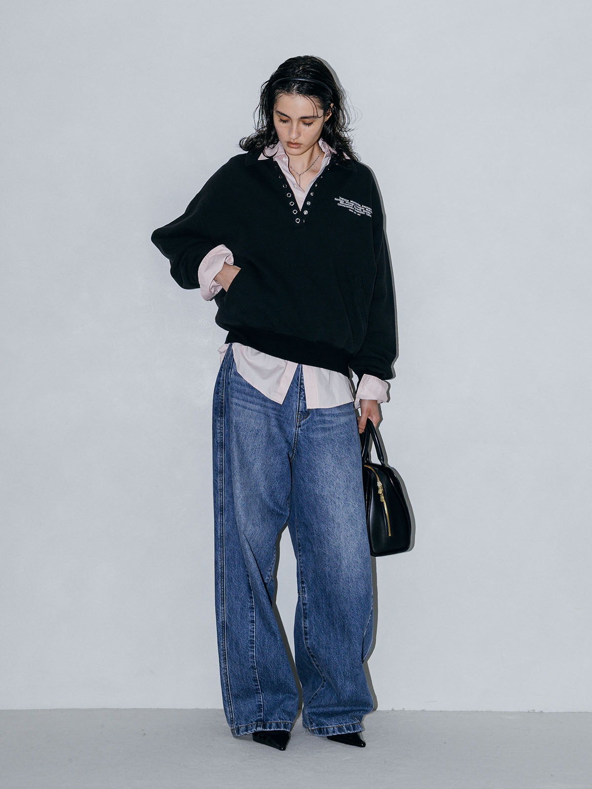 HALF-SNAP SWEAT SHIRT