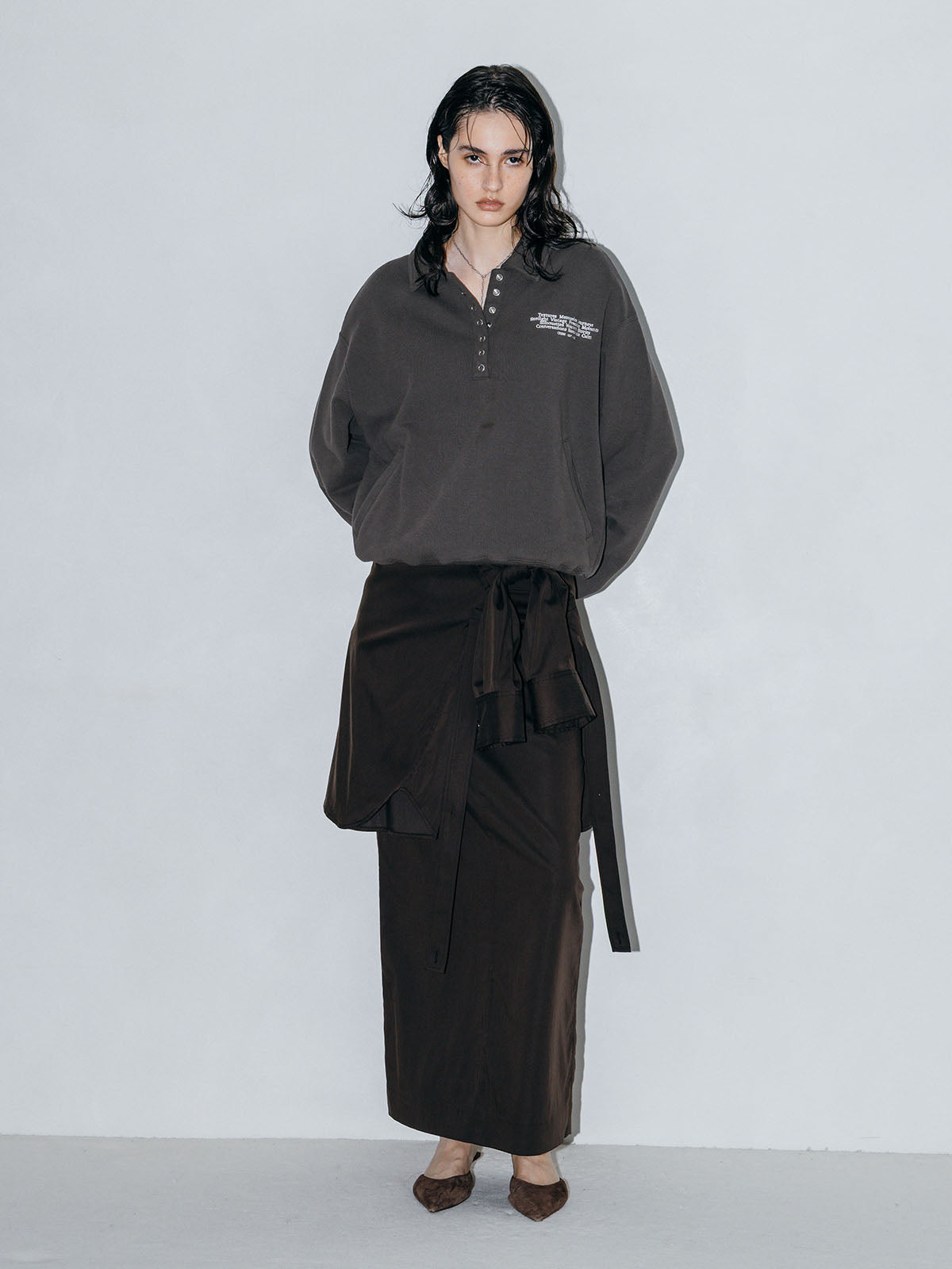 HALF-SNAP SWEAT SHIRT