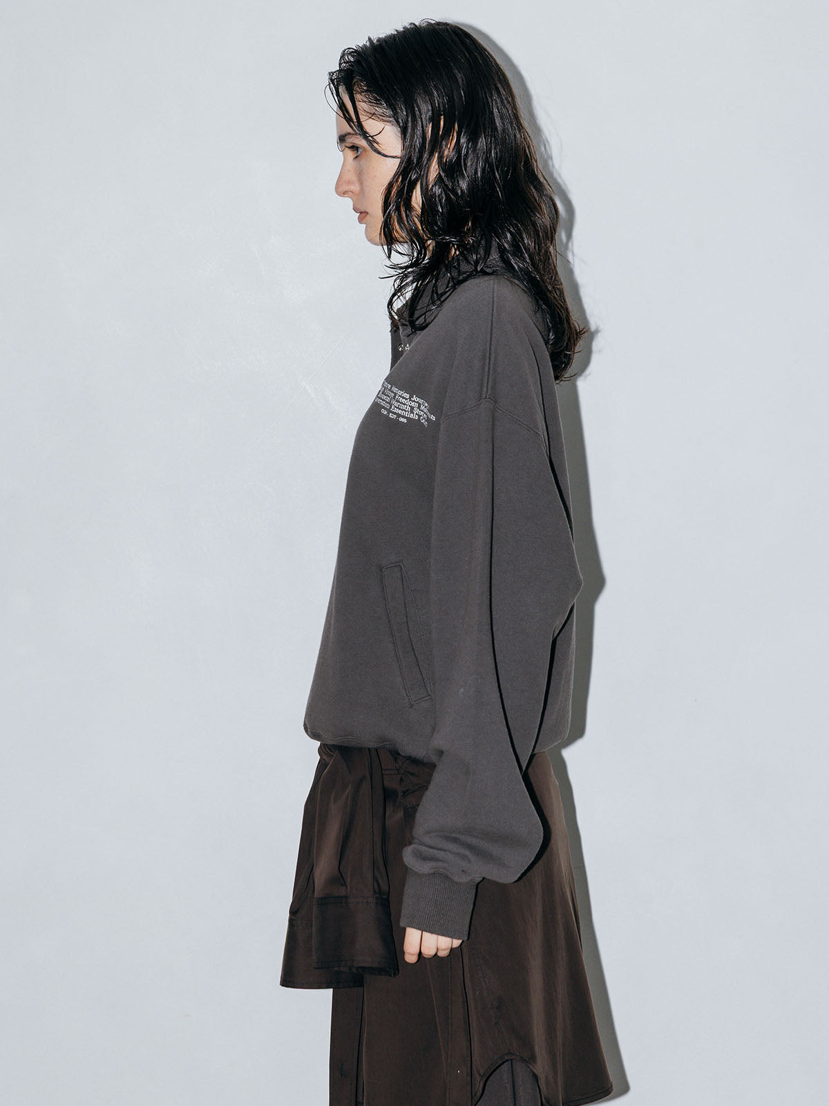 HALF-SNAP SWEAT SHIRT