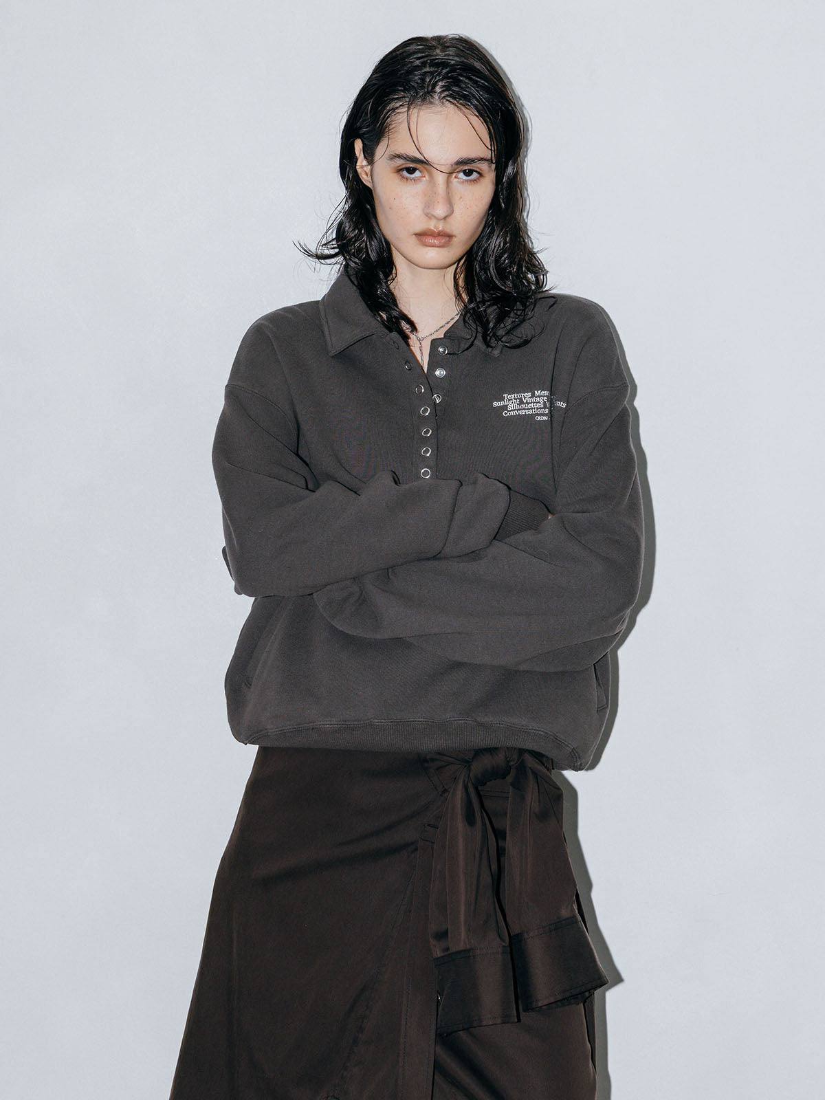 HALF-SNAP SWEAT SHIRT