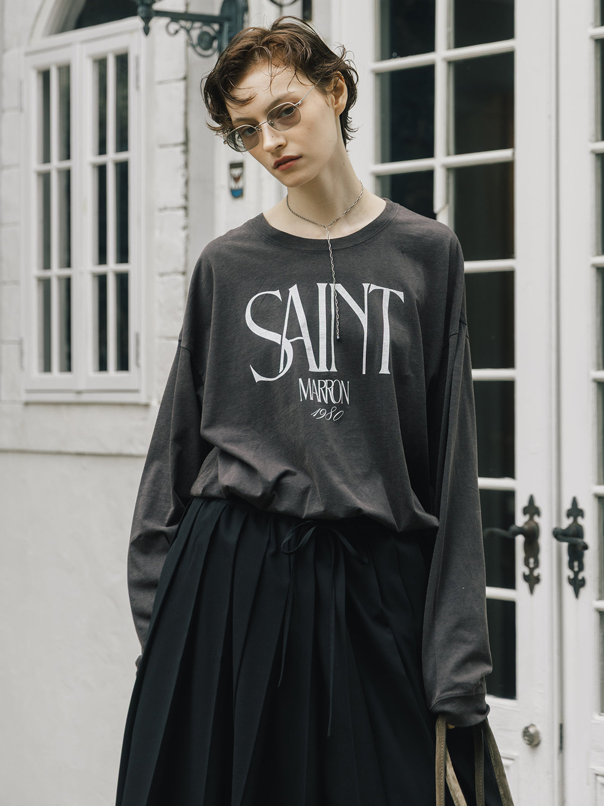 PARMANENT L/S TEE(SAINT MARRON)