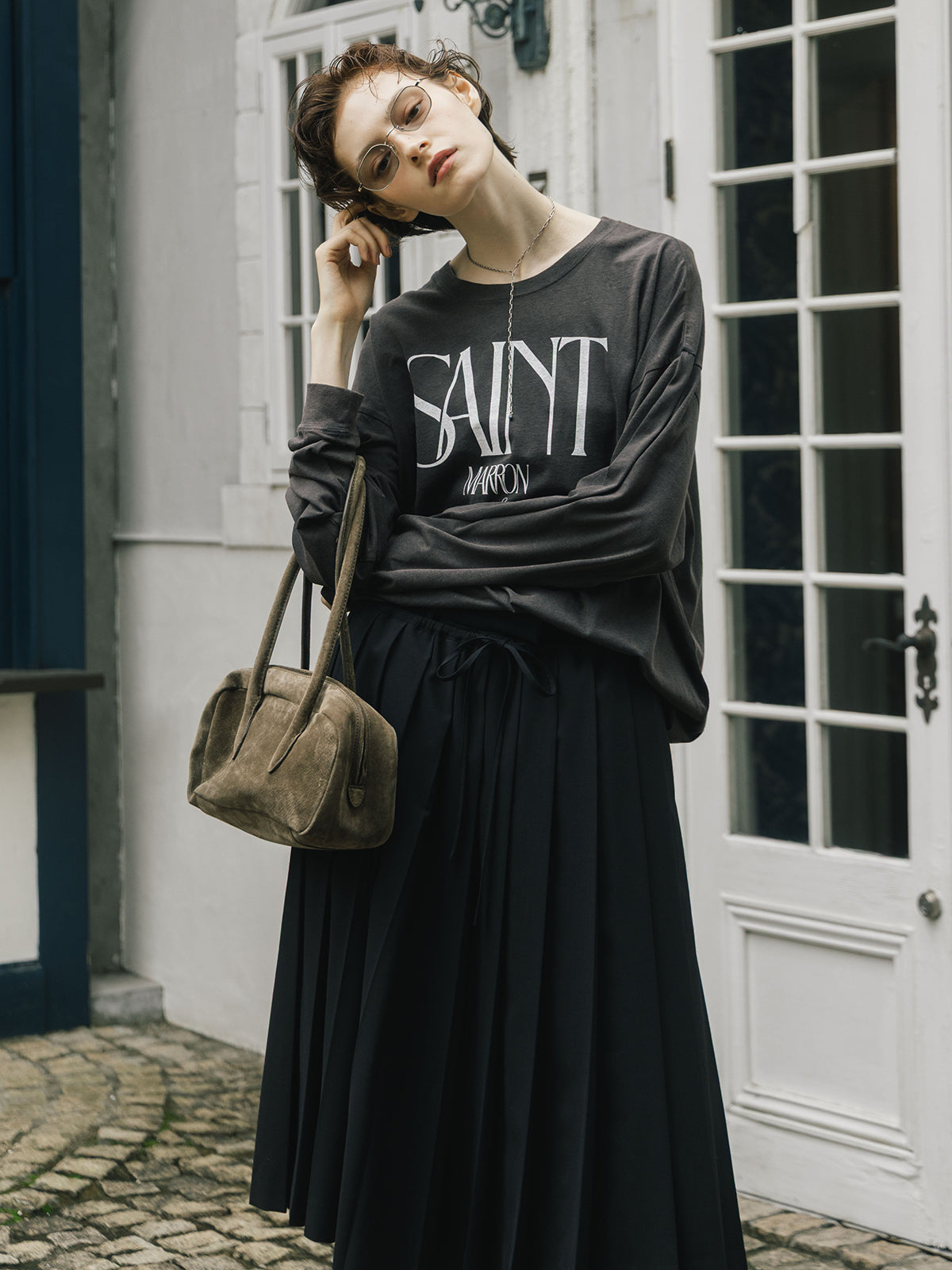 PARMANENT L/S TEE(SAINT MARRON)