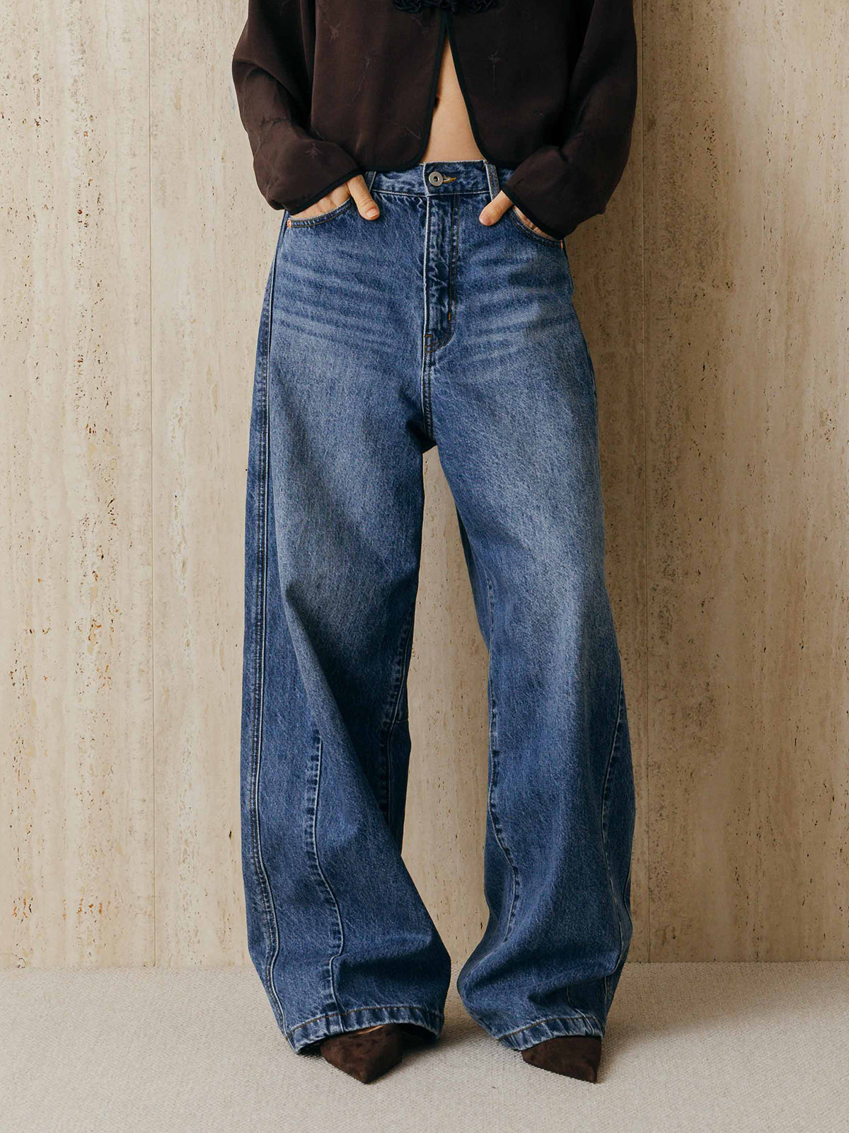 WIDE BEETLE DENIM PANTS