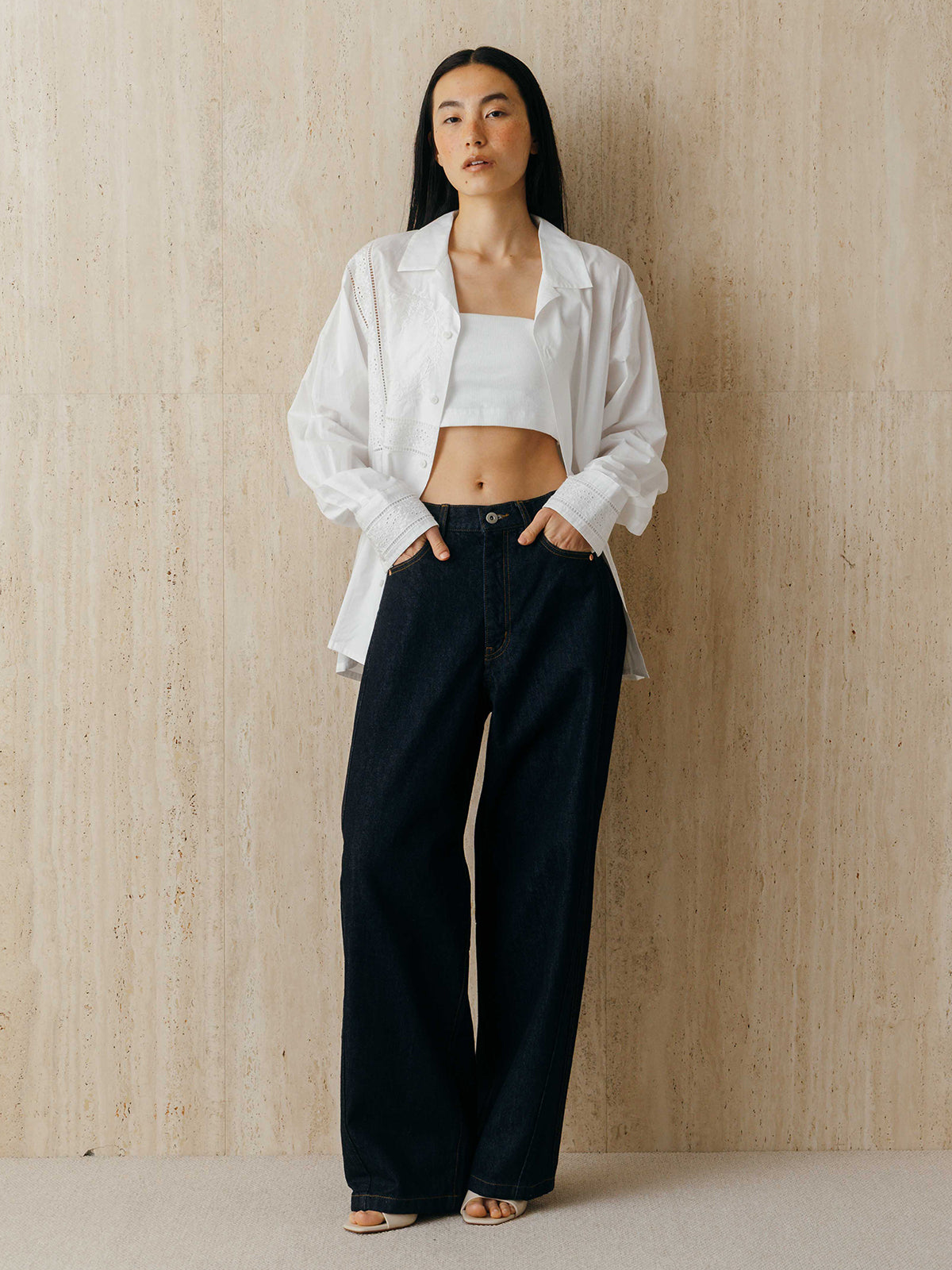 WIDE BEETLE DENIM PANTS