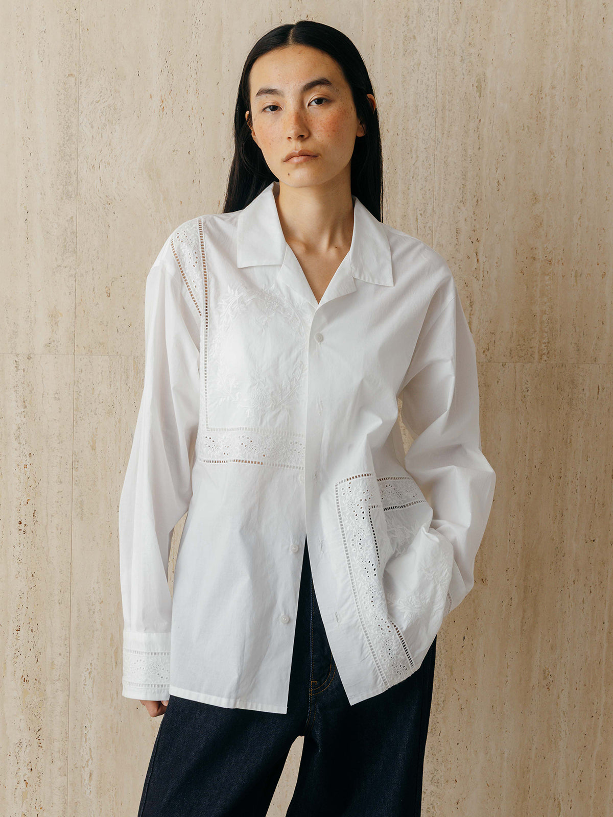 LACE PATCHWORK SHIRTS