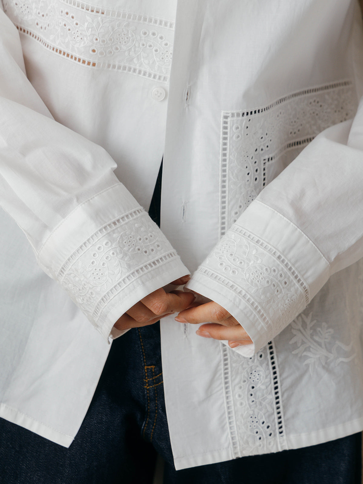 LACE PATCHWORK SHIRTS