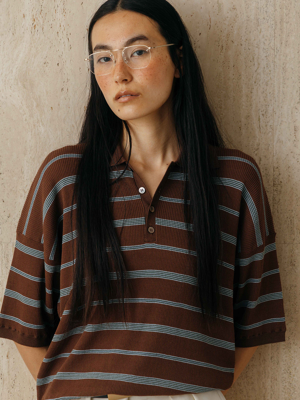 MULCH BORDER KNIT POLO