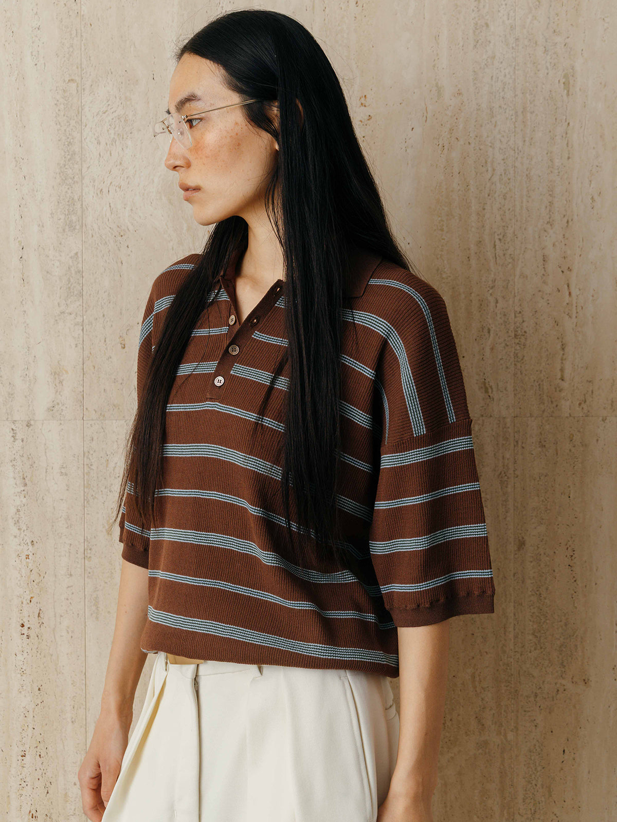 MULCH BORDER KNIT POLO