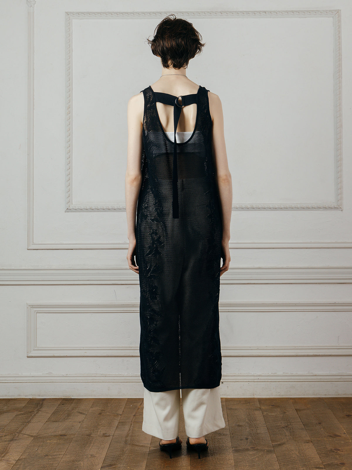 LACE KNIT ONE-PIECE