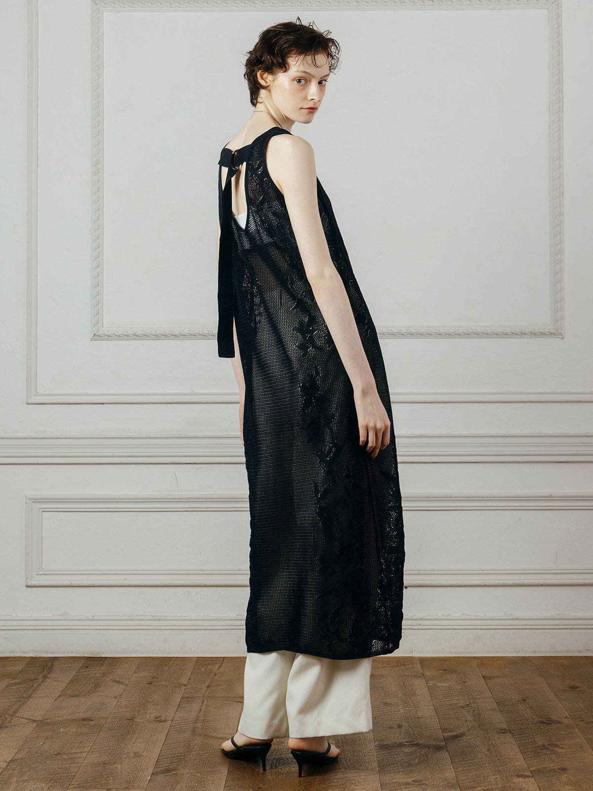 LACE KNIT ONE-PIECE