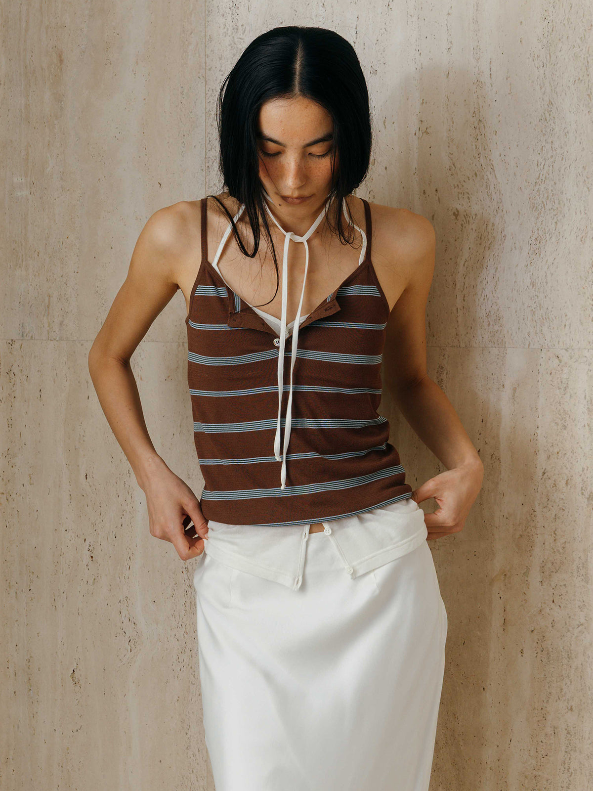 MULCH BORDER KNIT CAMISOLE