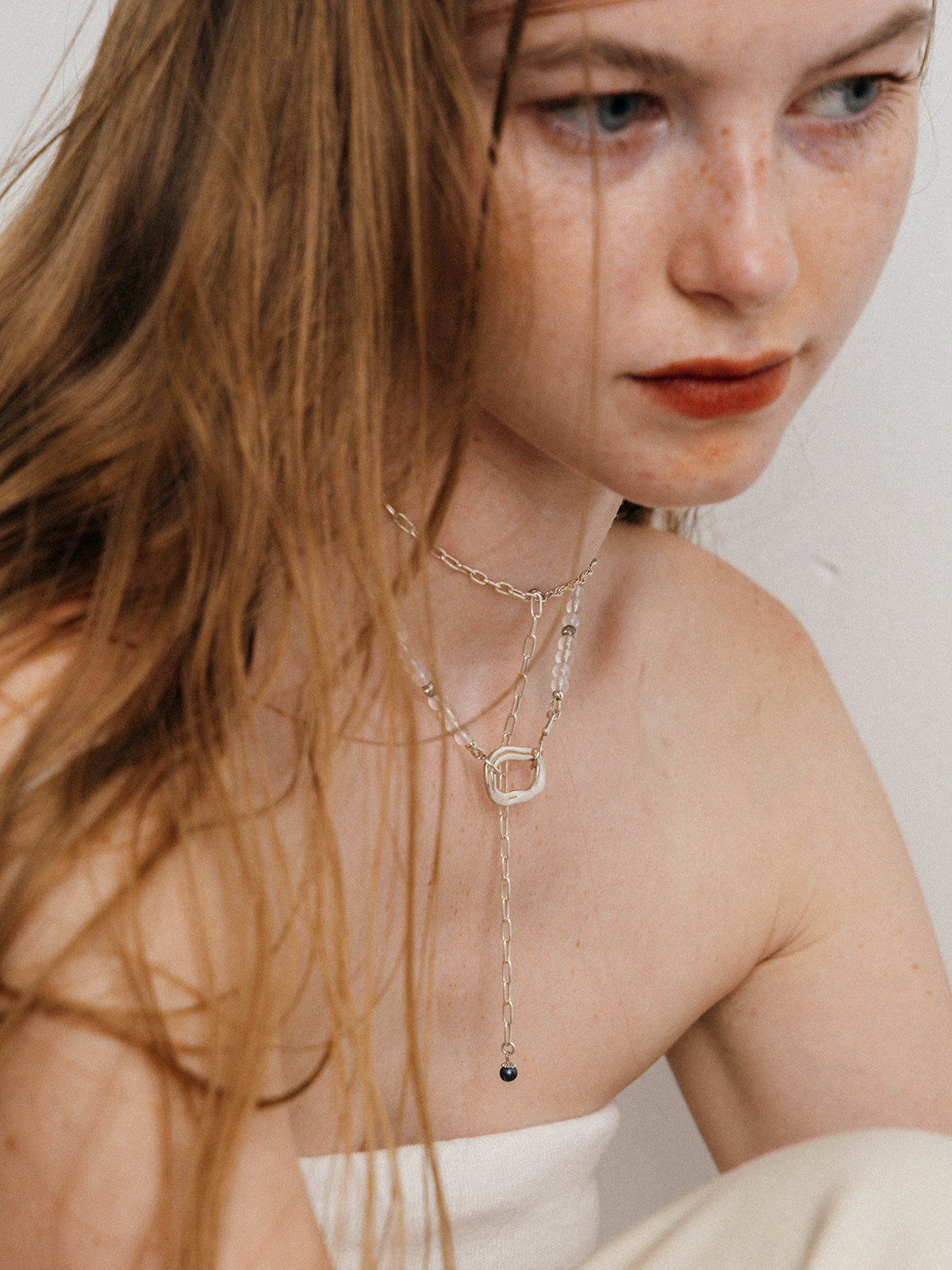 【CREDONA×Mollier】Dali Necklace Blue Moonstone