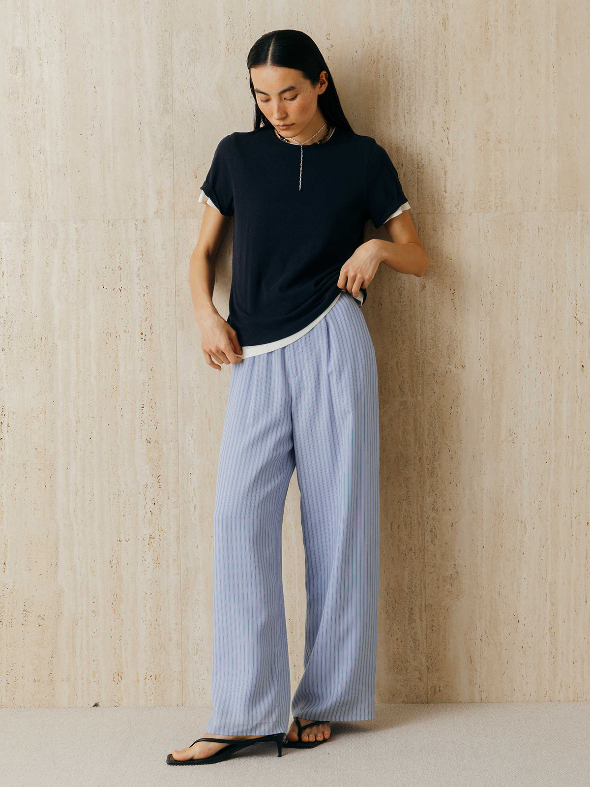 EMBROIDERY SHEER TEE