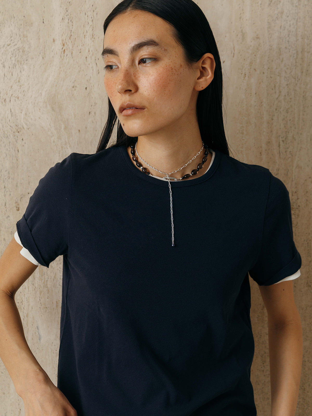 EMBROIDERY SHEER TEE