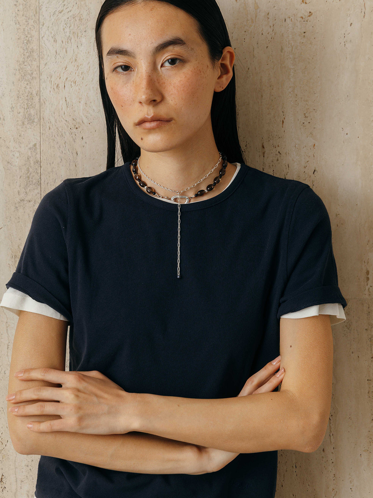 EMBROIDERY SHEER TEE