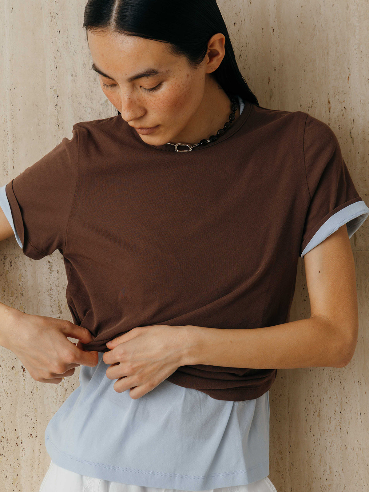 EMBROIDERY SHEER TEE