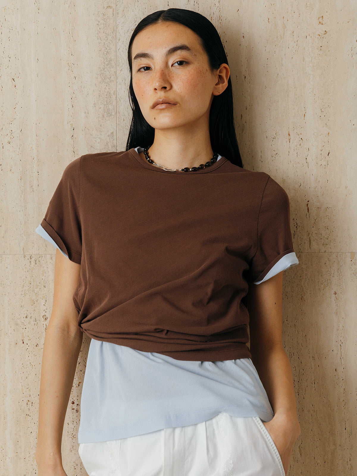 EMBROIDERY SHEER TEE