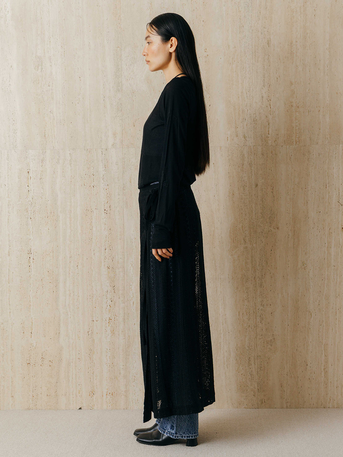 SHEER WRAP SKIRT