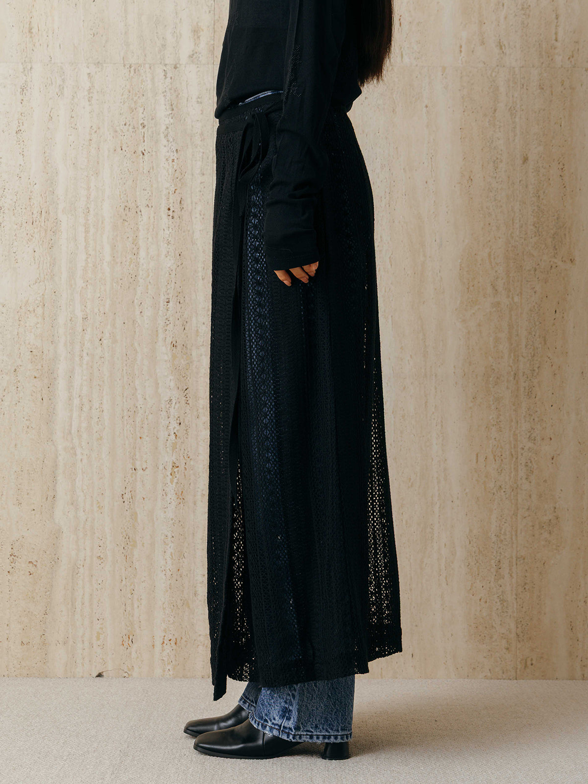 SHEER WRAP SKIRT