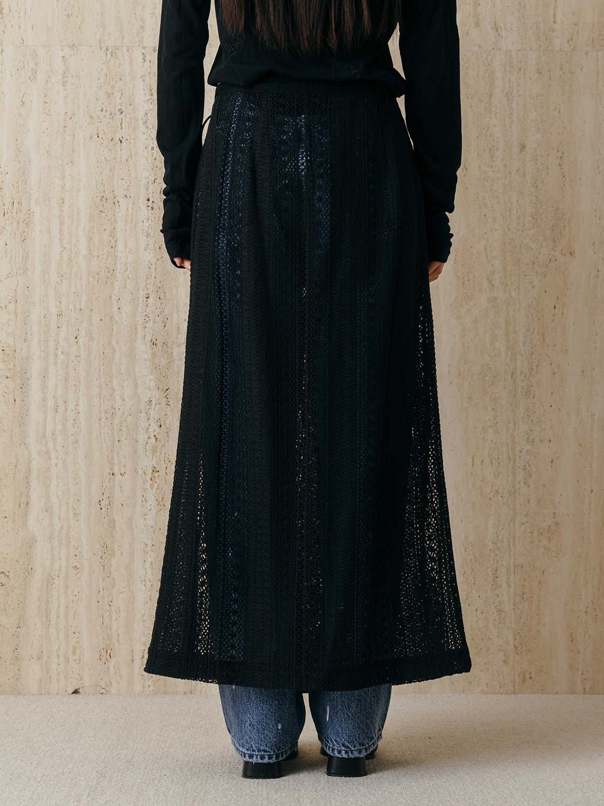 SHEER WRAP SKIRT