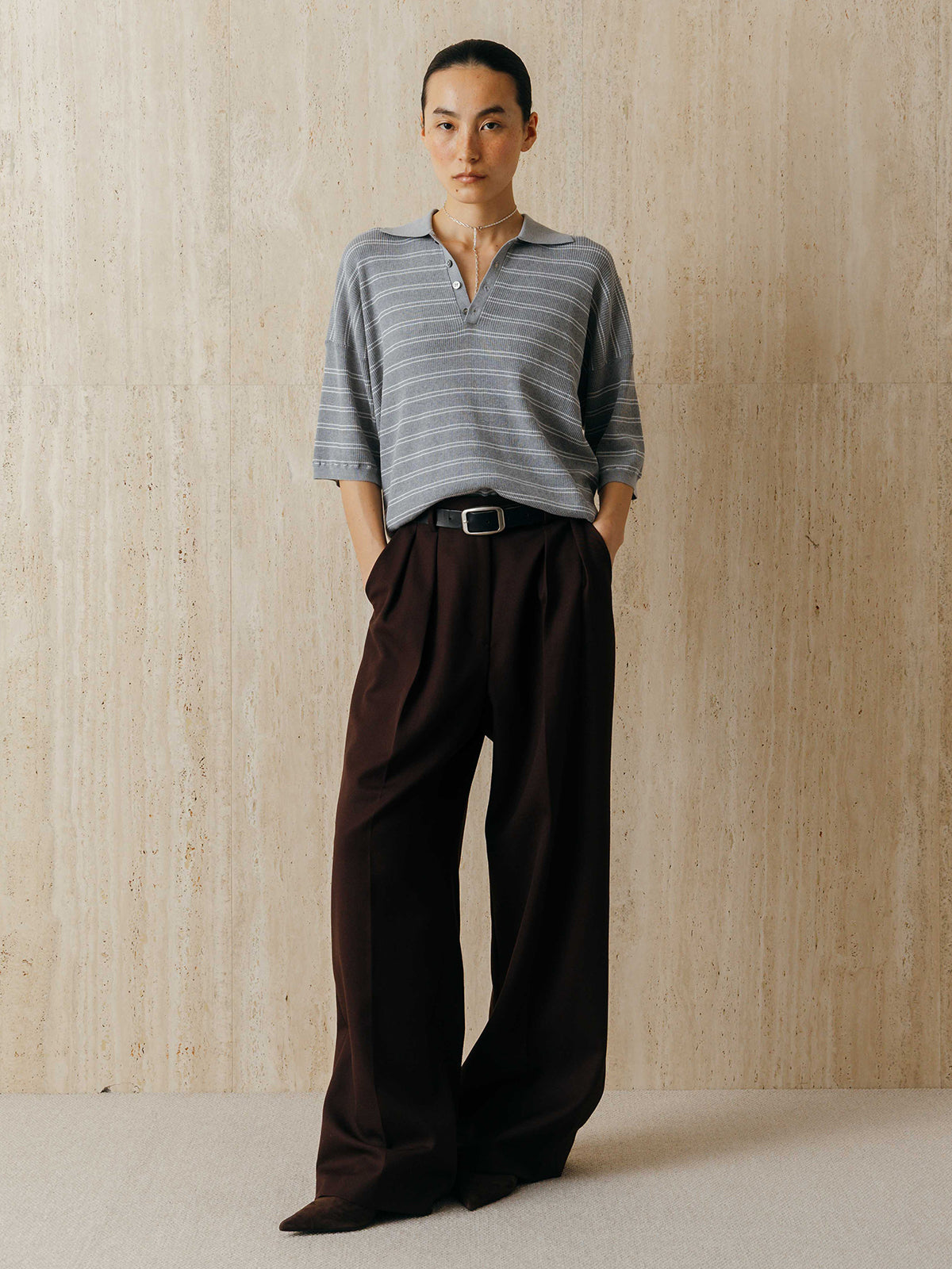 MULCH BORDER KNIT POLO