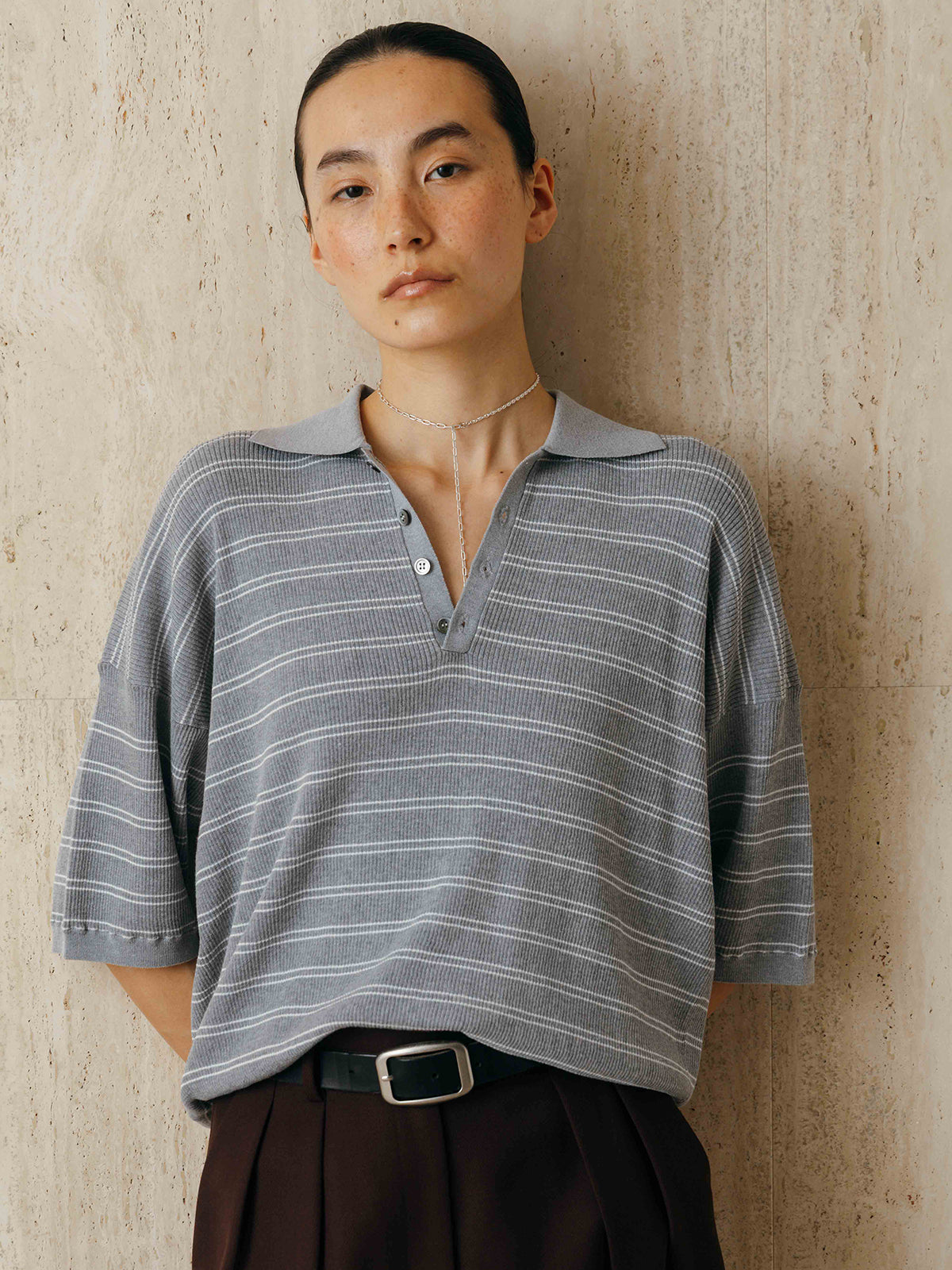 MULCH BORDER KNIT POLO