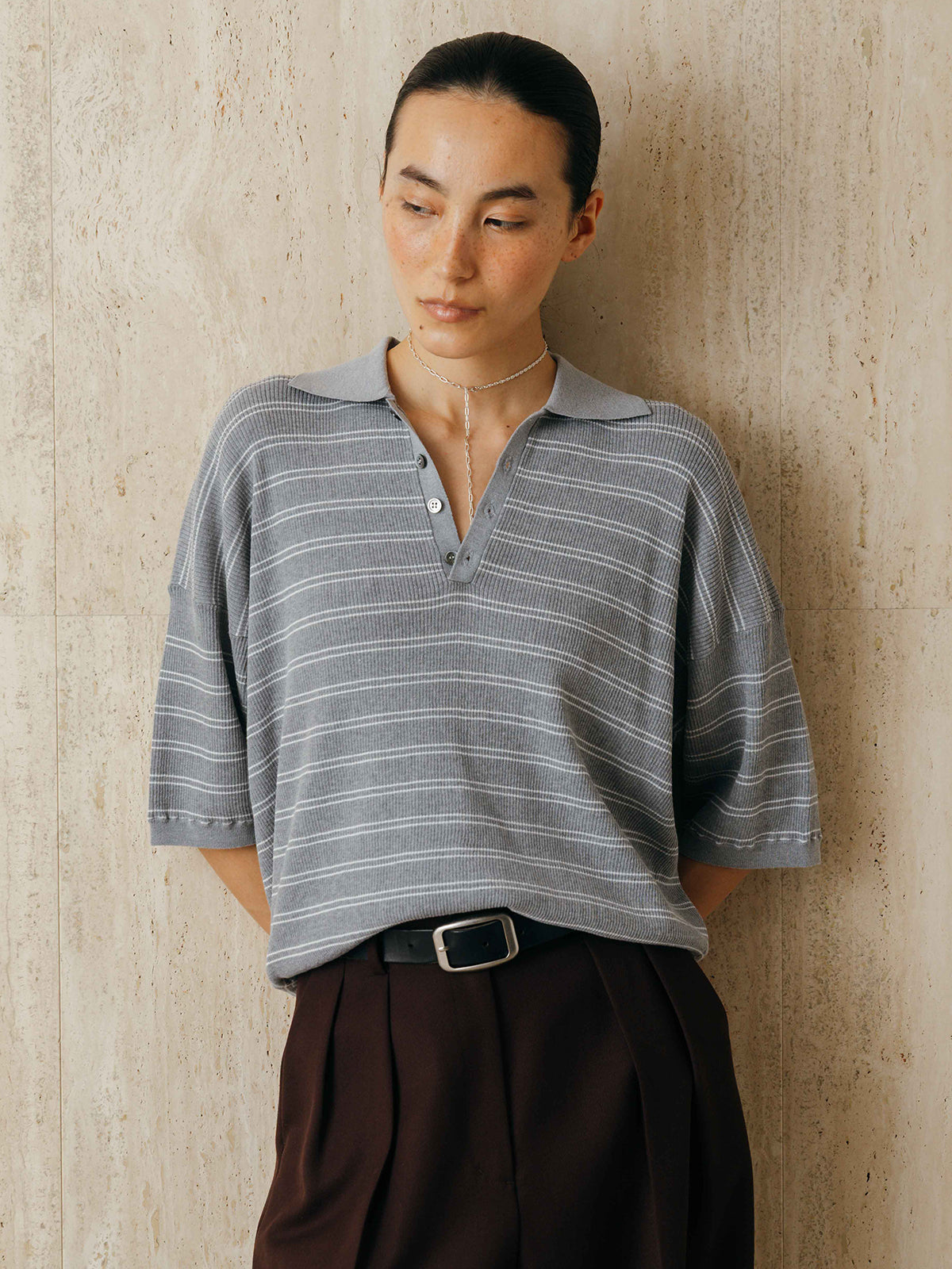 MULCH BORDER KNIT POLO