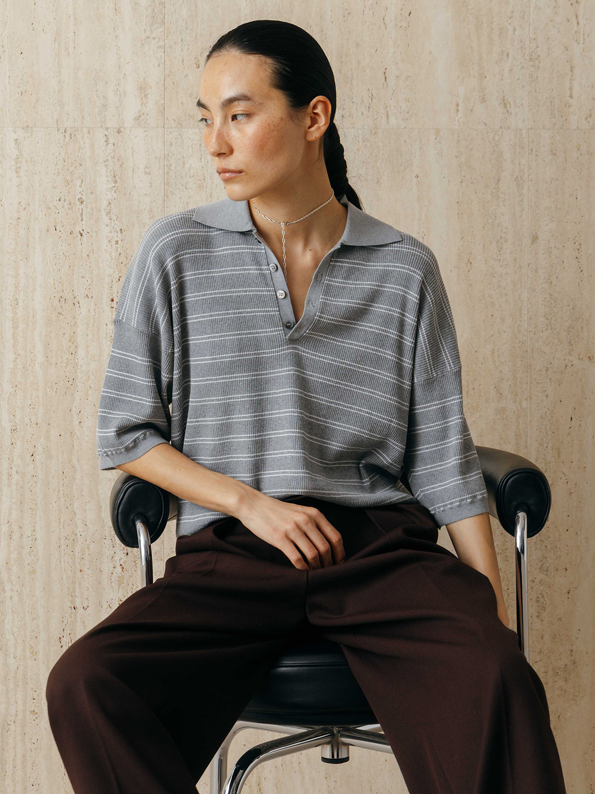 MULCH BORDER KNIT POLO