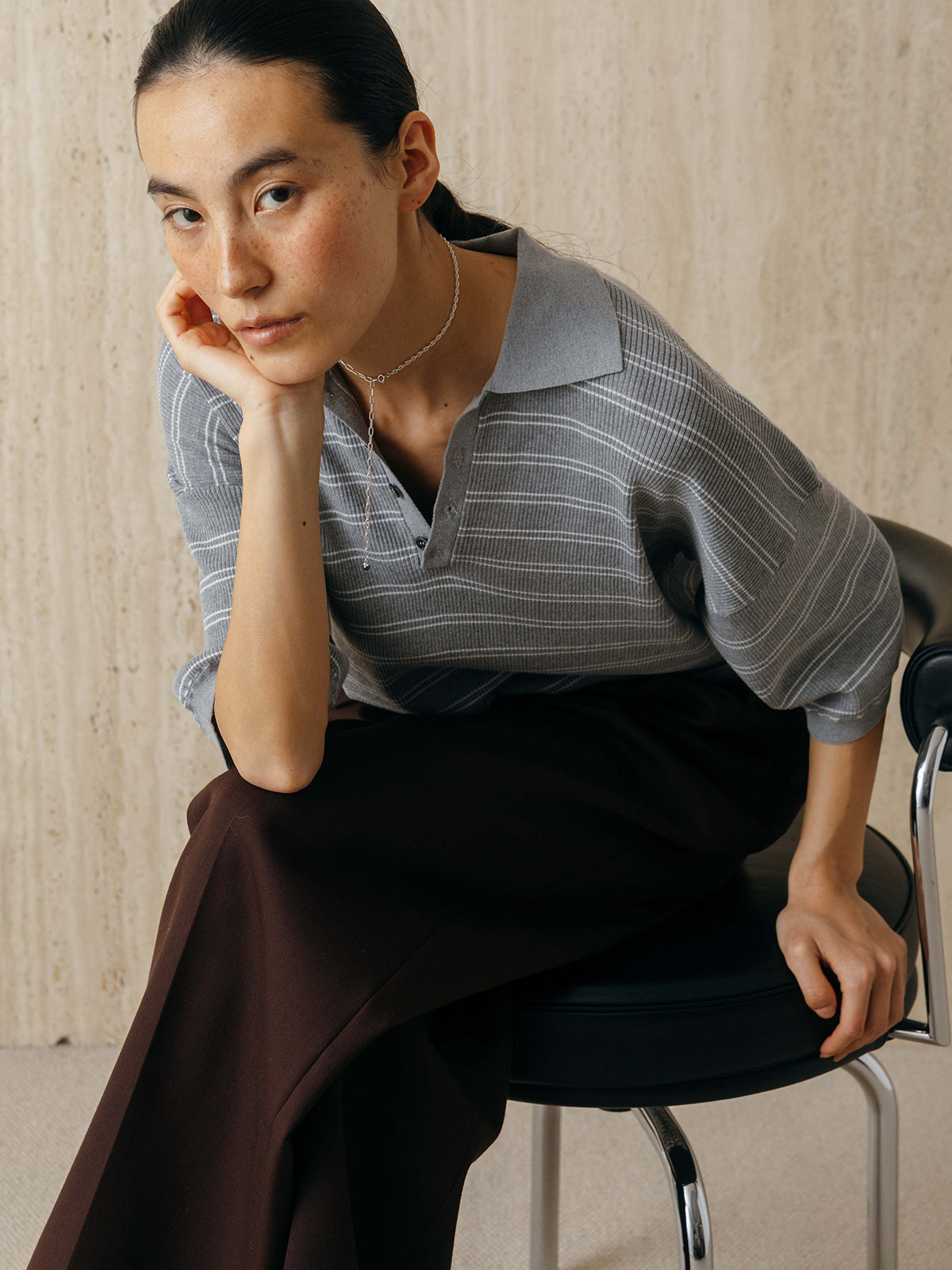 MULCH BORDER KNIT POLO